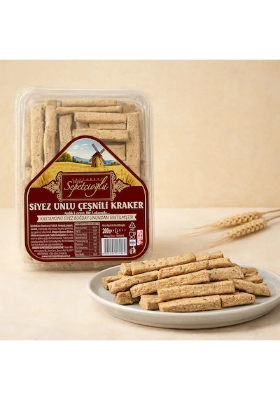 Sepetçioğlu Kastamonu Siyez Unlu Çeşnili Kraker 200g
