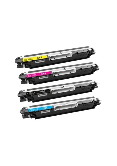 Hp 126a Ce310a Uyumlu Toner Set M175 M275 M176 M177 Lbp7010 7018 Cf350a Crg729 Cp1025 4 Renk
