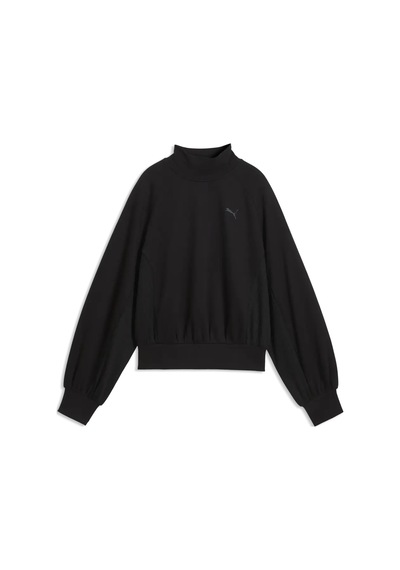 Puma Her Mock Neck Crew Siyah Kadın Sweatshirt
