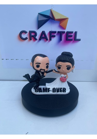Game Over Evlilik Figür Funko Pop Koleksiyonluk Hediyelik Ürünler Masa Üstü Dekoratif Biblo 10 Cm