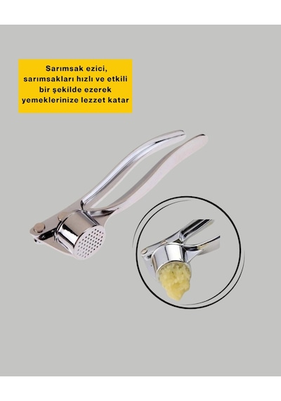 Metal Sarımsak Ezici Renkli