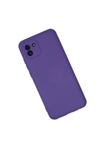 Newface Samsung Galaxy Uyumlu A03 Kılıf Nano İçi Kadife Silikon - Mor Diğer