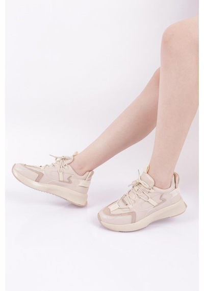 Dgn 68120-22y Kadın Bağcıklı Sneakers Ayakkabı 68120-2027-R0152 Bej