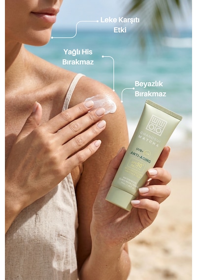 Yaşlanma Karşıtı Japon Matcha Özlü Yüz ve Vücut Güneş Kremi SPF50+ 70 ML