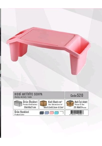 Hobi Aktivite Sehpa / Hobby Activity Table Pembe
