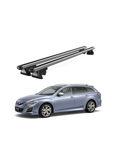 Venüs Mazda 6 Station Wagon 2013-2021 Uyumlu Gri Ara Atkı Port Bagaj Tavan Barı