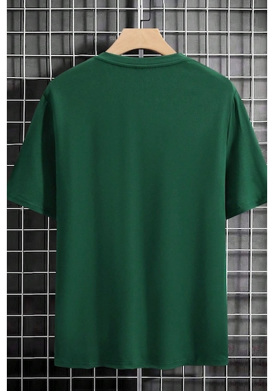 Uyguntarz Erkek Los Angles Baskılı Oversize Tshirt Yeşil
