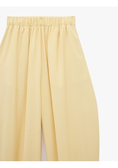 Koton Rahat Kalıp Cepli Viskon Lastikli Paça Cupro Kumaş Beli Lastikli Balon Pantolon Sarı 6sal40097ıw Koton Rahat Kalıp Cepli Viskon Lastikli Paça Cupro Kumaş Beli Lastikli Balon Pantolon Sarı 6sal40097ıw
