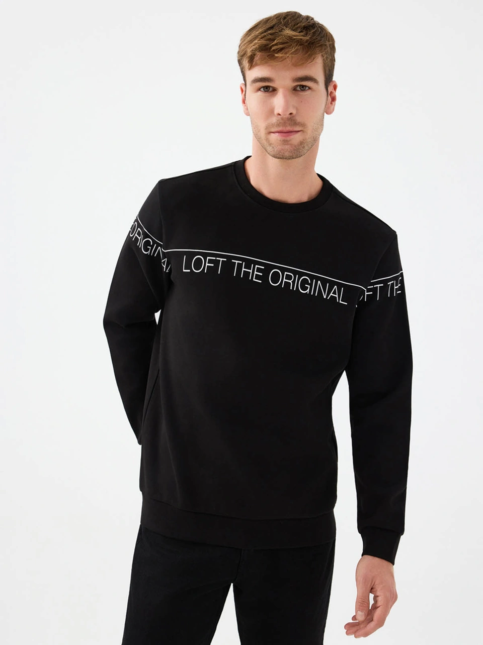 Loft Regular Fit Siyah Erkek Sweatshirt Lf2041075 Siyah
