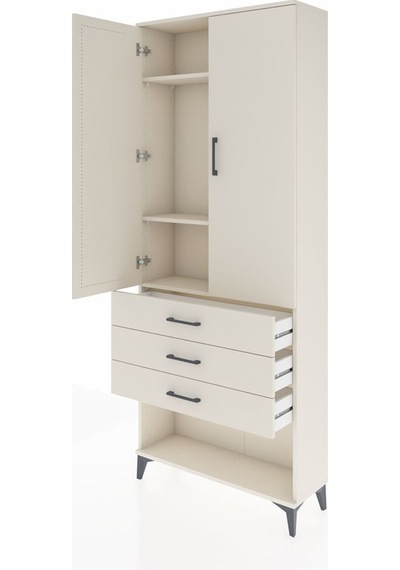 Arges Dolap 3 Raflı 3 Çekmeceli 2 Kapaklı 88x30x221 Aytaşı-ay... Aytaşı