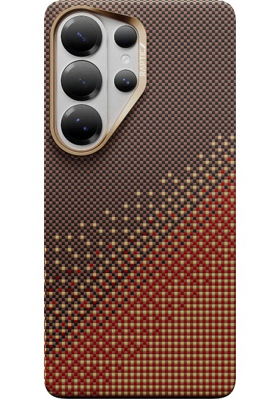 Galaxy S26 Ultra Uyumlu Kılıf M-safe Şarj Özellikli Raptic Aramid Skin Serisi Kapak Kahverengi Kahverengi