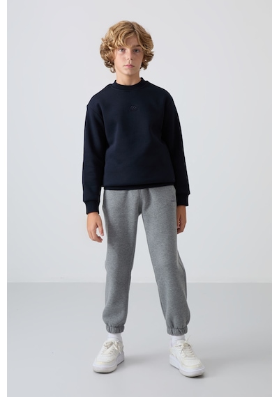 Tommylife Standart Fit 2li Paket Lacivert-saks Erkek Çocuk Sweatshirt - 11232 Lacivert - Mavi
