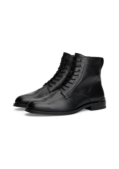 Tommy Hilfiger Corporate Hilfiger Lth Zip Boot Siyah Erkek Bot