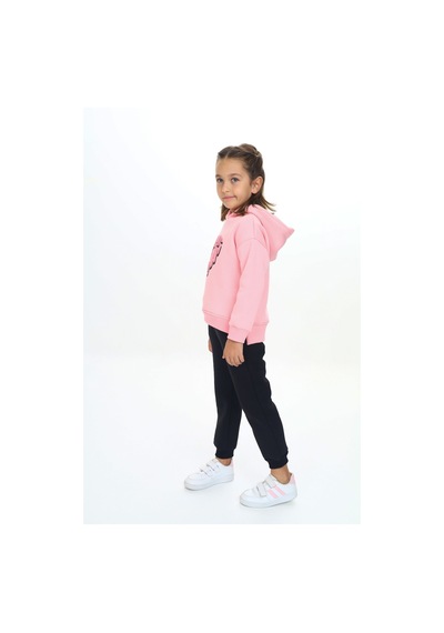 Toontoy Kids Toontoy Kız Çocuk Kapüşonlu Eşofman Takım Pembe