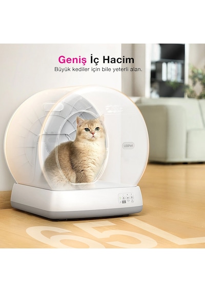 UBPet C10 Pro Kameralı Akıllı Kedi Tuvaleti App Kontrol Akıllı Sensörler Sessiz Çalışma - Koku UBPet C10 Pro Kameralı Akıllı Kedi Tuvaleti App Kontrol Akıllı Sensörler Sessiz Çalışma - Koku