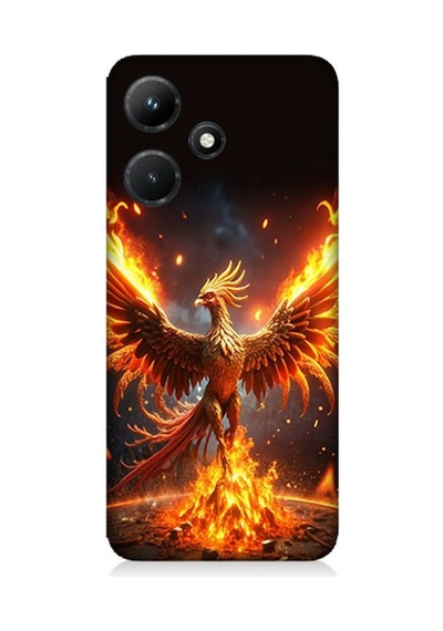 İnfinix Hot 30i Uyumlu Anka Kuşu Uyanıyor Desenli Silikon Kılıf