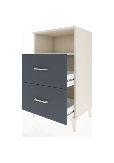 Hyperion Komodin Tek Raflı 2 Çekmeceli 60x44x106 Aytaşı-antrasit Aytaşı