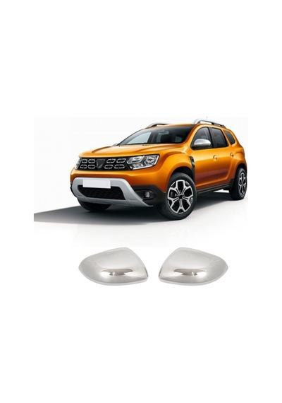 Dacia Duster Uyumlu 2018-2024 Krom Ayna Kapağı 2 Parça Paslanmaz Çelik