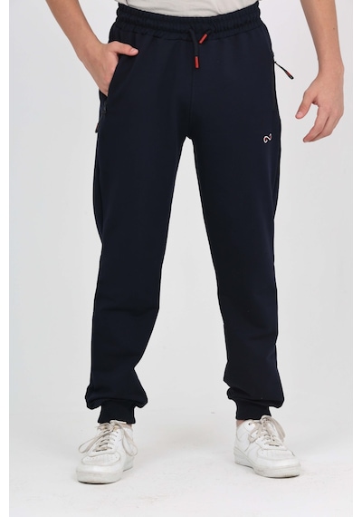 Toontoy Kids Toontoy Eerkek Çocuk Baskılı Beli Paçası Lastikli Cepli Basic Jogger Eşofman Altı - 2 İplik Lacivert