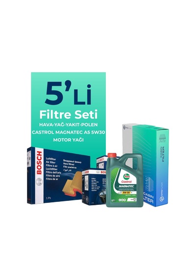 Volvo V40 1.6 Dizel Filtre Bakım Seti Cast Rol Motor Yağlı 2013-2015 5 Li 8200BKMFLSHNGFL20926