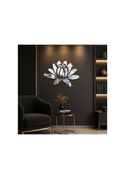 Lotus Çiçeği Akrilik Ayna Duvar Dekoru