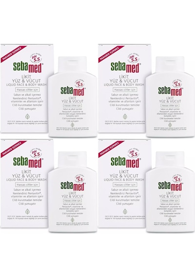 Sebamed Likit Yüz & Vücut Temizleyici 4 x 200 ML
