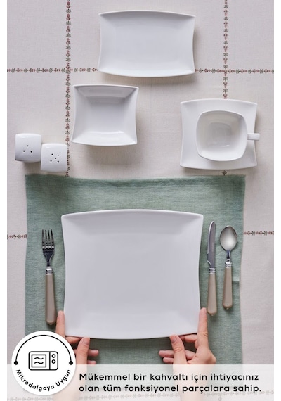 Karaca  Forever Bone Perfect White 32 Parça 6 Kişilik Kahvaltı Takımı