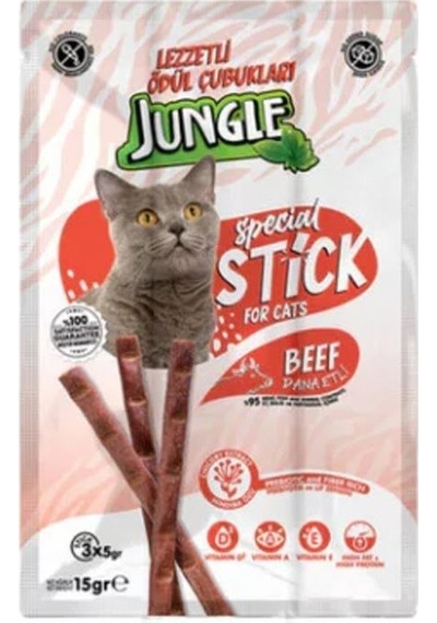 Jungle Sticks Dana Etli Çubuk Kedi Ödülü 15 G 3 X 5 Gr X 20 Adet