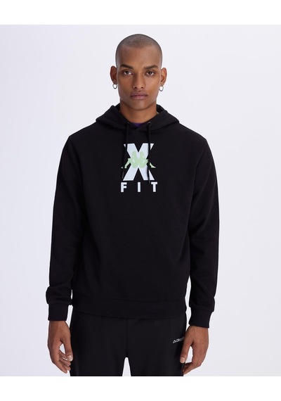 Kappa Kombat Wkt Eterro Tur Xfit Erkek Siyah Regular Hoodie