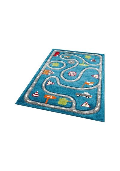 Eko Halı Kids Kds 19 Blue Grey Çocuk Halısı Mavi
