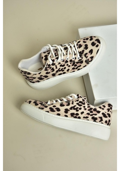Fox Shoes P602045004 Bej Kumaş Kadın Spor Ayakkabı Sneakers Bej-kumaş Çok Renkli