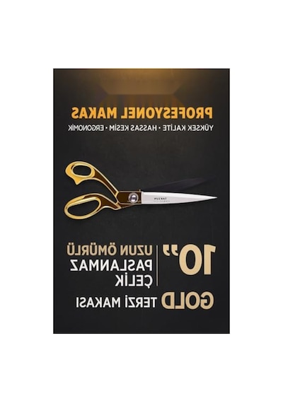 Paslanmaz Çelik Profesyonel Makas - 10"