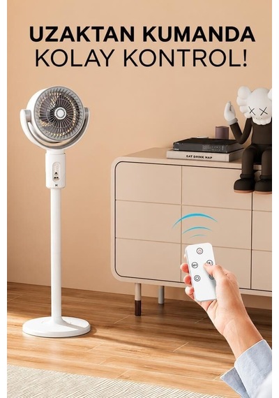 Özel Seri F1 Air Fan Beyaz Kumandalı Yarlanabilir Vantilatör Kolaylık Günlük Masa