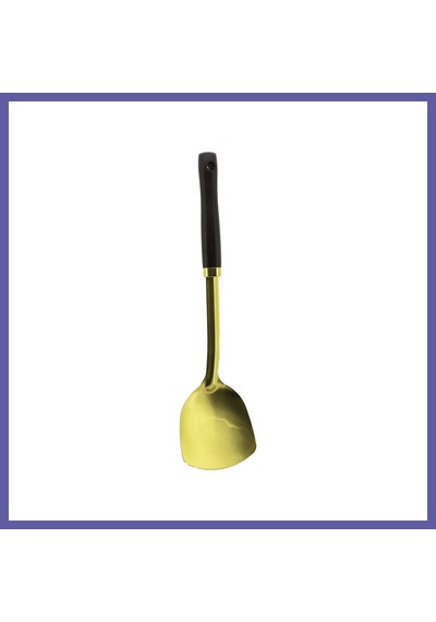 Bezos Metal Servis Spatulası Ahşap Saplı Gold Nıda