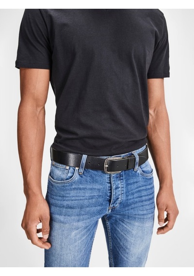 Jack & Jones Jacpaul Leather Belt Noos Erkek Siyah Kemer - 12111286
