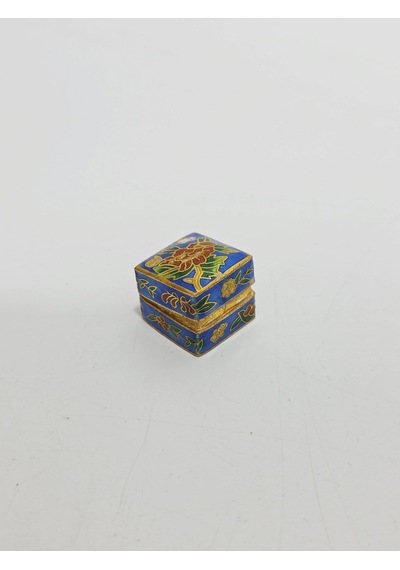 Antika Cloisonne Minyatür Kutu 2,2x1,9cm 110