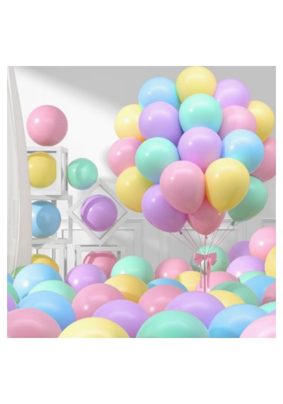 10 Adet 12 İnç Pastel Makaron Balon Karışık Renkli Lateks Balon Parti & Doğum Günü Süsleme Karısık