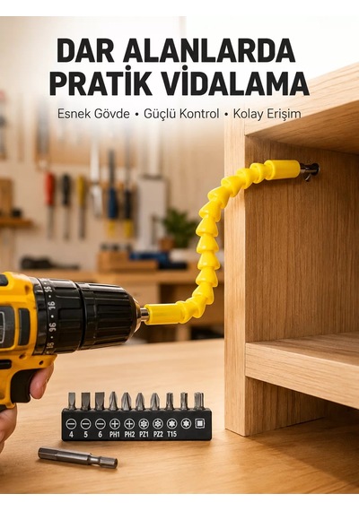 12 Parça Akrobat Bits Seti Çok Amaçlı Vidalama Dayanıklı Çelik Yeni Nesil 78083344