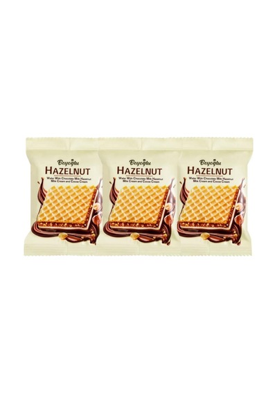 Hazelnut Kare Gofret 30gr X3