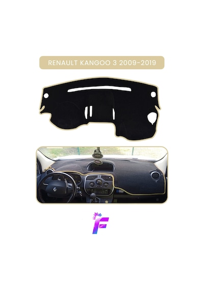 Renault Kangoo 3 2009-2019 Torpido Örtüsü Güneşten Korur Kolay Montaj Tam Uyum Kaymaz A37