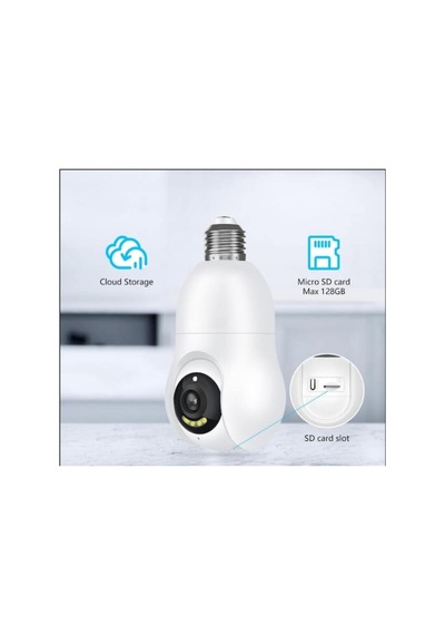 Al Smart Wifi Bulb Security Camera Ampul Kamera Full Hd İos Android Uyumlu App Destekli