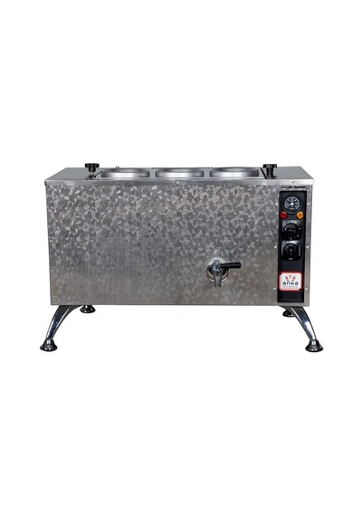 Anka Pro Elektrikli Inoks Full Otomatik Çay Kazanı 3 Demlikli 30 Litre Paslanmaz