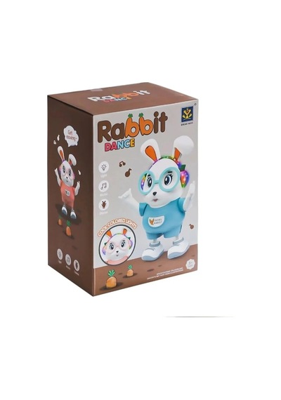 Dans Eden Sevimli Tavşan Robot 25 Cm Işıklı, Sesli Ve Pilli