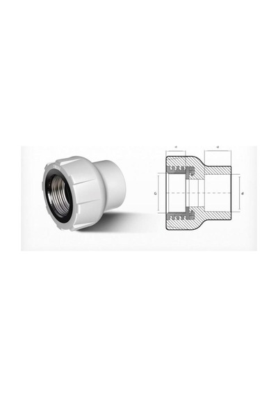 Ege Yıldız Pprc 63X2 Dişi Adaptör Gri (138101008)
