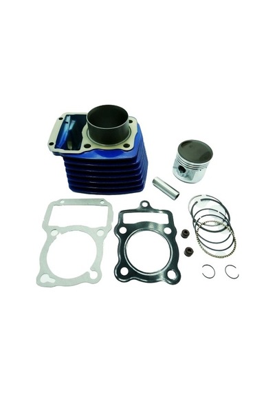 Motosiklet Silindir Komple Cg 125 56,5 Mm 15 P 69 Yüks. Kısa Petek Mavi