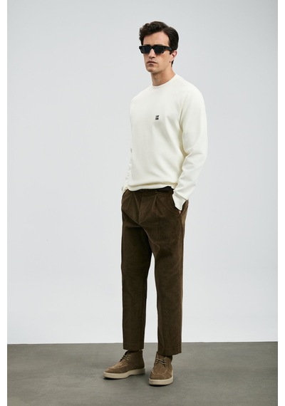 Lufian Grant Erkek Sweatshirt 112030179 Ekru
