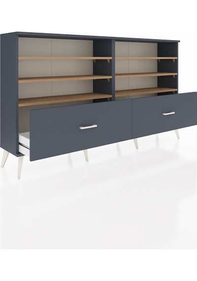 Arges Konsol 6 Raflı 2 Çekmeceli 176x30x99 Antrasit-çam/antrasit Atlas Çam/antrasıt - Antrasıt Arges Konsol 6 Raflı 2 Çekmeceli 176x30x99 Antrasit-çam/antrasit Atlas Çam/antrasıt - Antrasıt