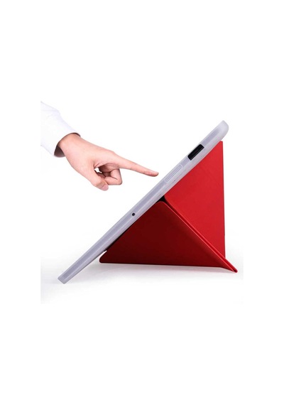 Samsung Galaxy Tab S7 Fe Lte T737-t736-t733-t730 İle Uyumlu Kılıf Kalem Bölmeli Standlı Akıllı Kapak - Pembe