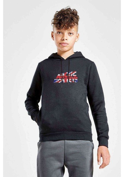 Tshirthane Arctic Monkeys Flag Baskılı Unisex Çocuk Kapüşonlu Siyah Sweat