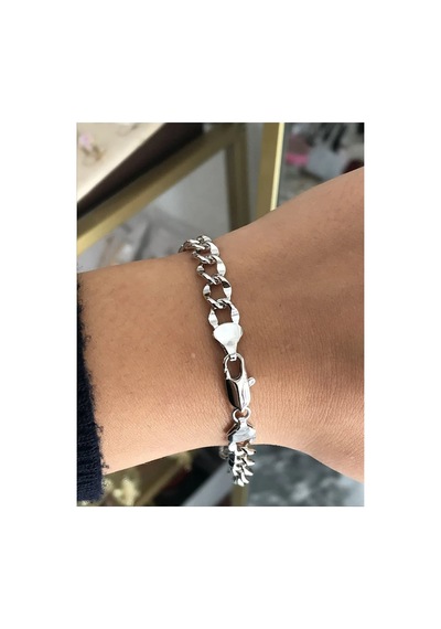 Zincir Silver Model Bileklik Kararmaz Gümüş